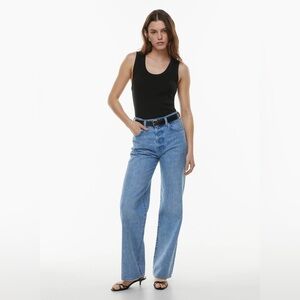 DENIM FORUM The Farrah Hi-Rise Wide Jean